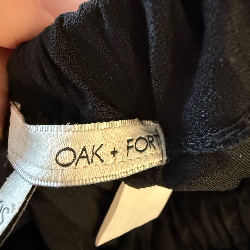OAK + FORT Black Textured Fabric - Picture 2 of 3